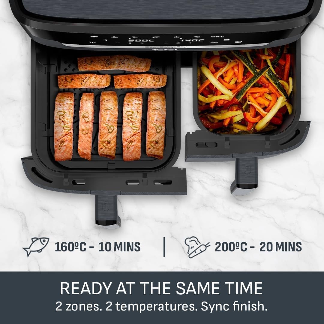 11L XXL Dual Zone Air Fryer Large Capacity Extra Crisp Bake Roast Dehydrate 7