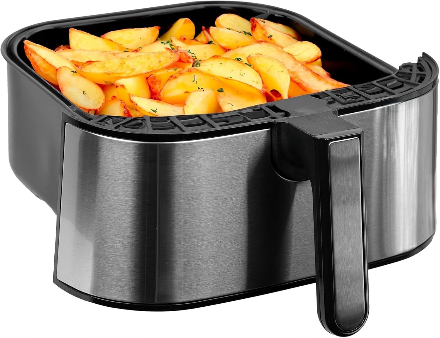5.5L Large Air Fryer Stainless Steel | 1700W Fast Cooking | 8 Presets Digital