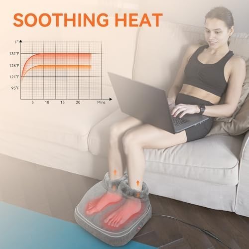 Shiatsu Foot & Back Massager with Heat, Deep Kneading & Remote Control