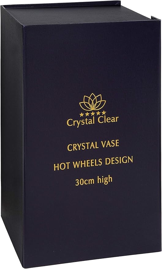 30cm Crystal Clear Glass Flower Vase Tall Luxury Table Home Decor