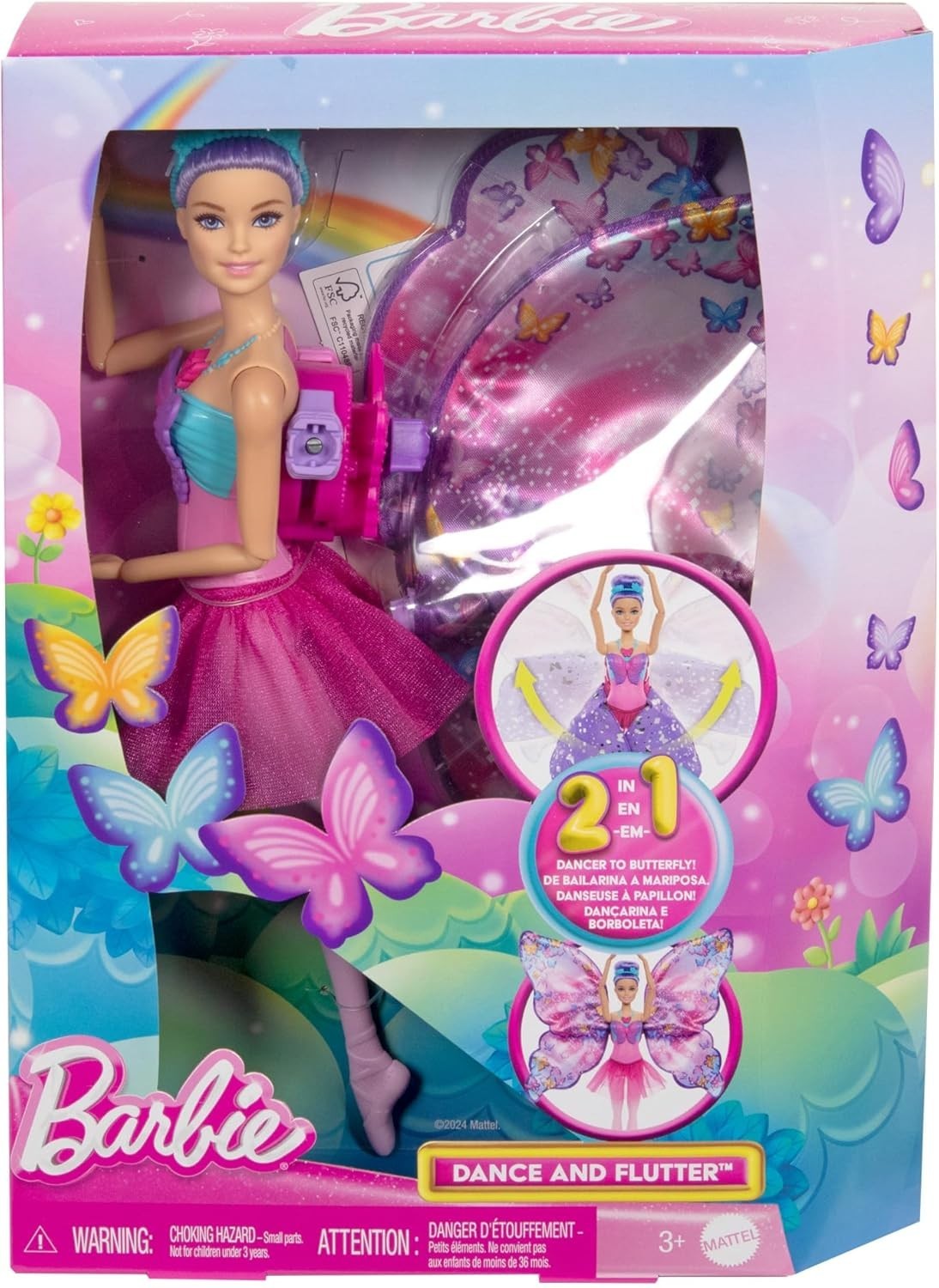 Dance to Butterfly Doll 2-in-1 Transformation Wings Tutu Gift