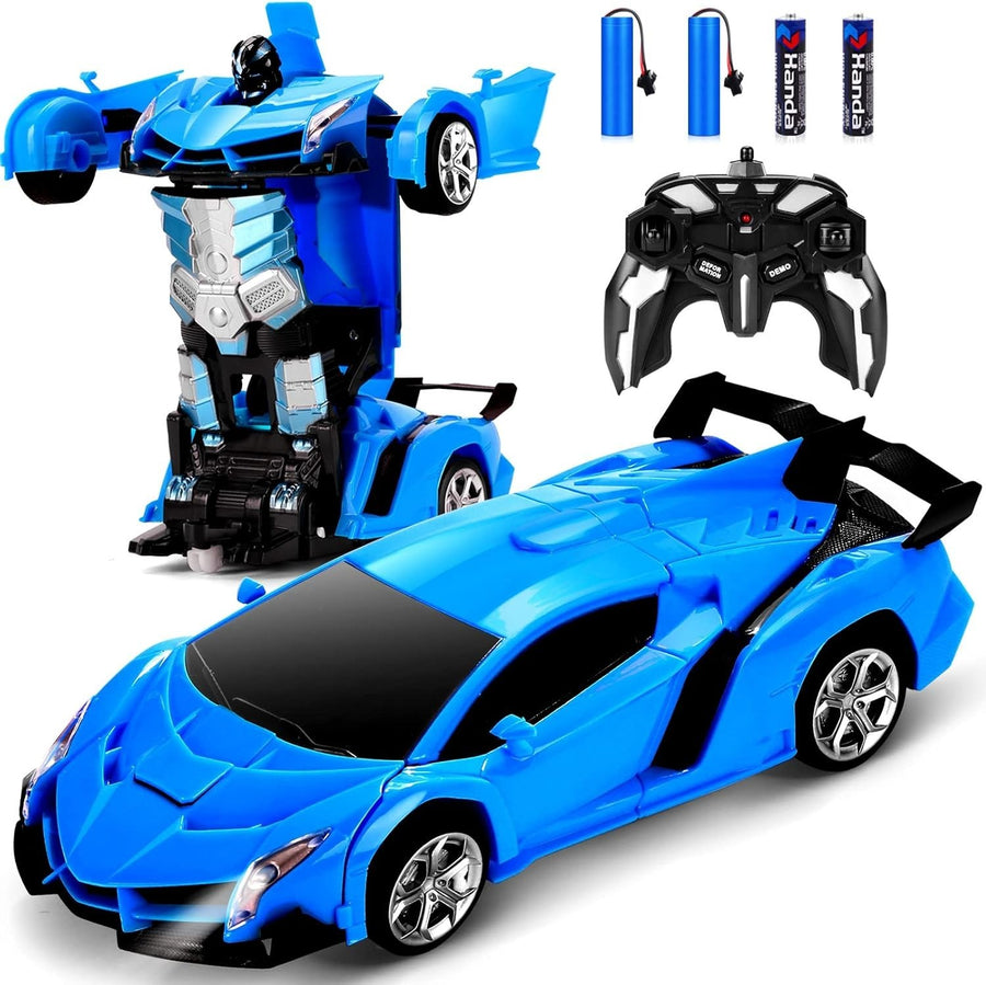 Transforming Robot RC Car 360° Rotating Toy – Gift for Kids Boys 3–8+