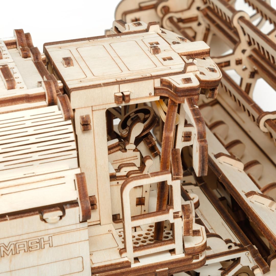 3D Wooden Grain Harvester Puzzle DIY Kit - 864 Pieces, No Glue Needed