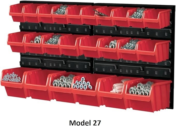 Garage Workshop Peg Board Storage Bin Wall Organizer Tool Rack