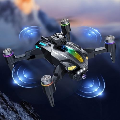 4K Foldable Drone Dual HD Cameras Obstacle Avoidance Brushless Motor Black