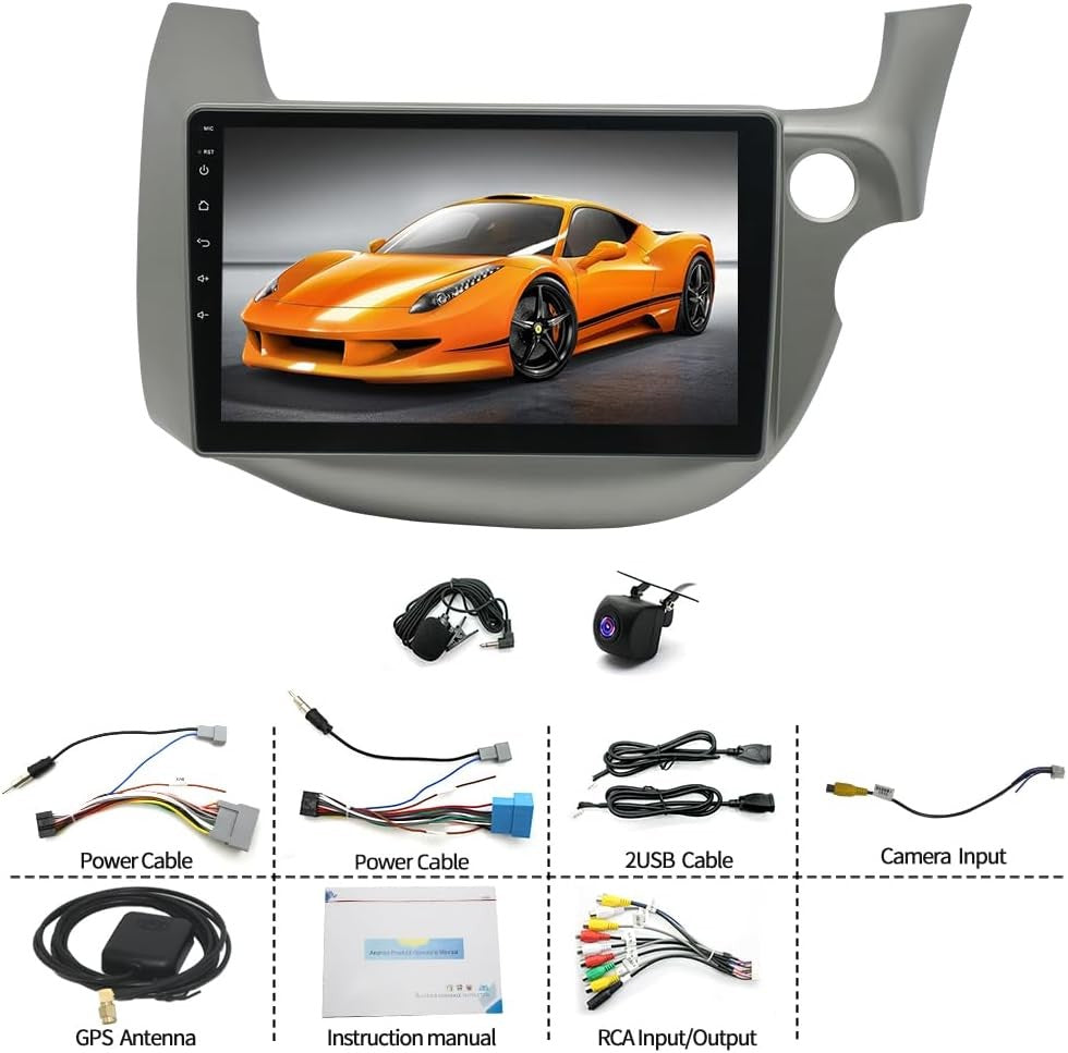 10" Double DIN Car Stereo GPS Bluetooth Mirror Link Camera