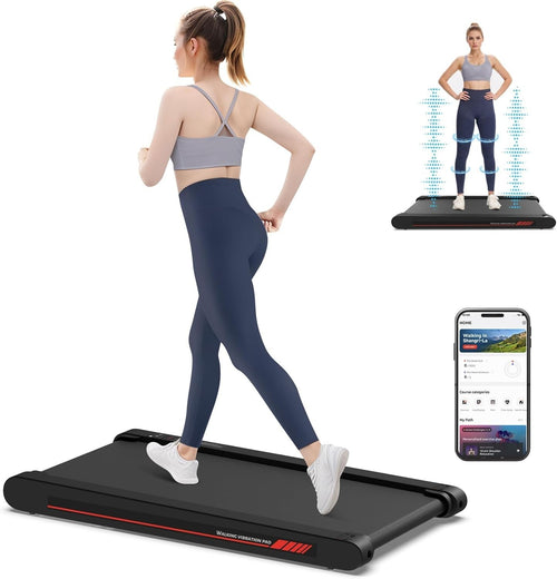 Walking Vibration Pad 6km/h APP Control Portable Under-Desk Treadmill Quiet Home