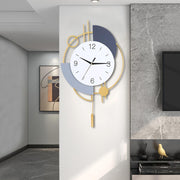 Large Modern Wall Clock Silent Non-Ticking Luxury Decorative Clock 33×54cm