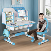 Adjustable Kids Study Desk & Chair Set w/ Drawer, Ergonomic Design
