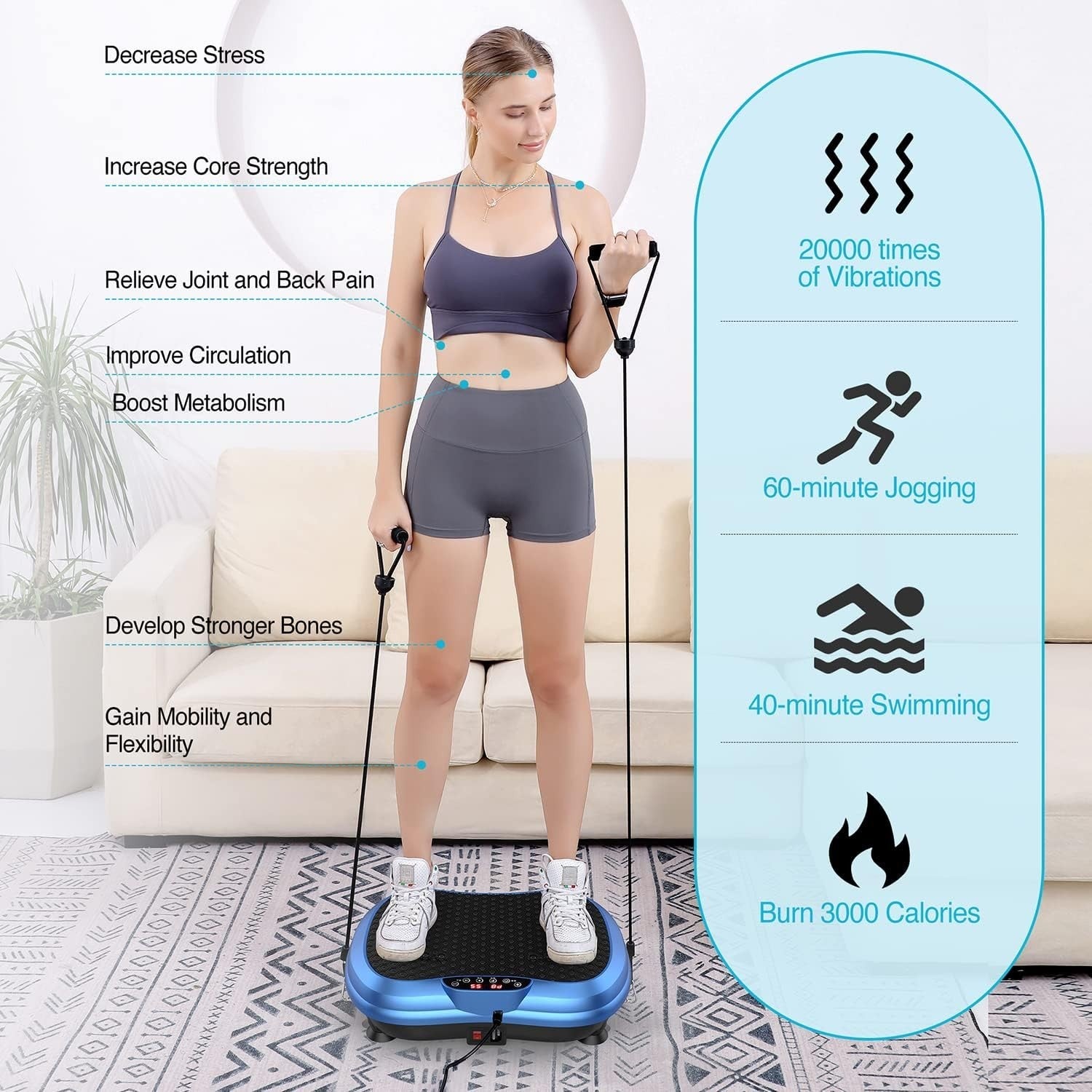 Whole Body Vibration Plate Fitness Platform Lymphatic Drainage