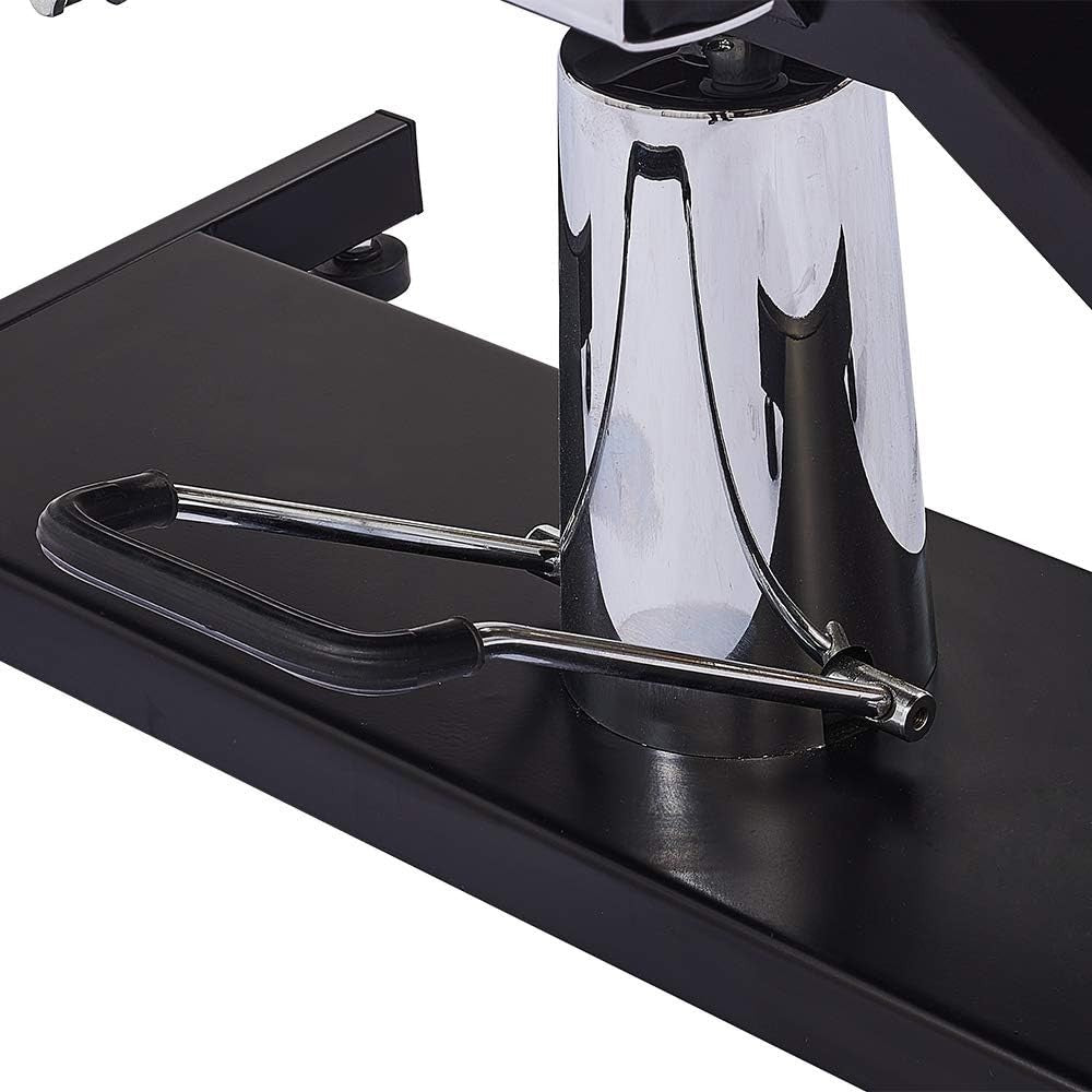 Reclining Massage Table 3-Section Adjustable Beauty Spa Tattoo Bed Couch Black