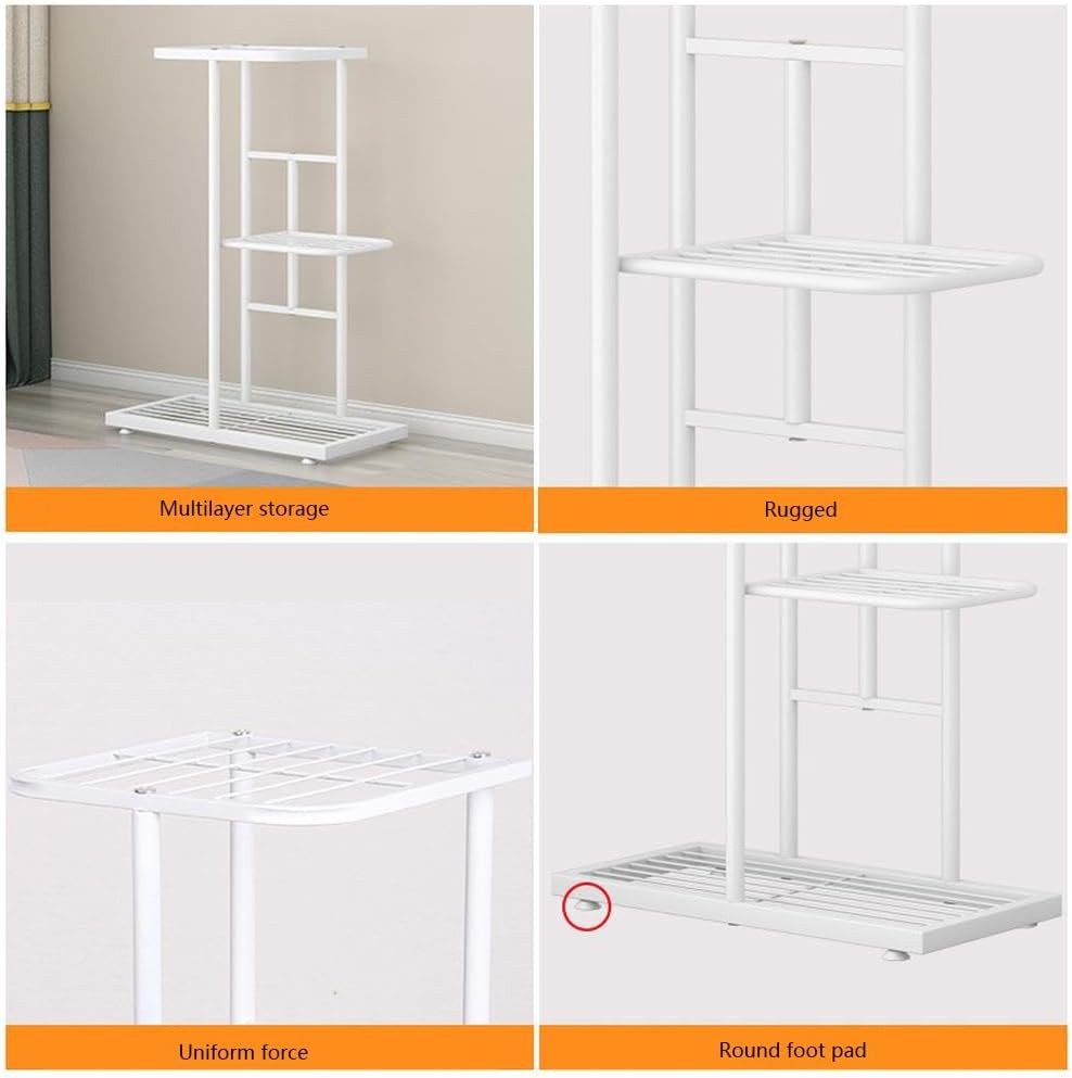 8 Tier Metal Plant Stand Indoor Tall Flower Shelf Corner Rack for Balcony Patio