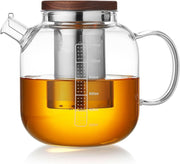 40oz Glass Teapot with Infuser Heat Resistant Borosilicate Tea Pot Lid