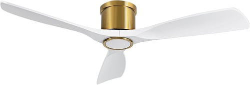 OFANTOP 132CM Smart Ceiling Fan with Light, 3-Blade, Dimmable LED, White