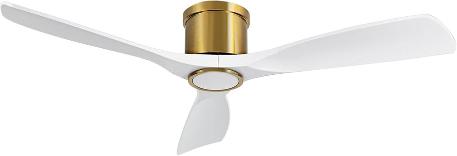OFANTOP 132CM Smart Ceiling Fan with Light, 3-Blade, Dimmable LED, White