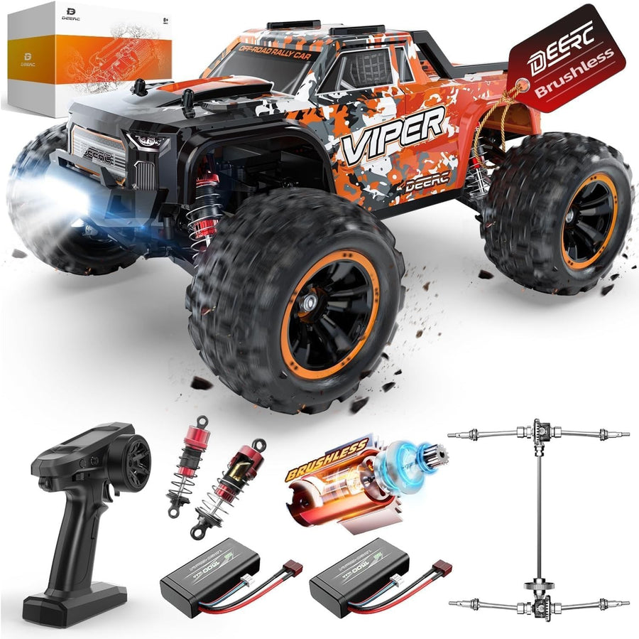 H16R 1:16 Brushless RC Car 52KM/H 4WD Monster Truck – High-Speed