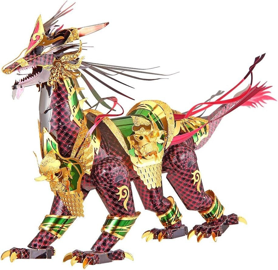 3D Metal Dragon Puzzle Kit Stainless Steel Model – 164pcs DIY Gift Build