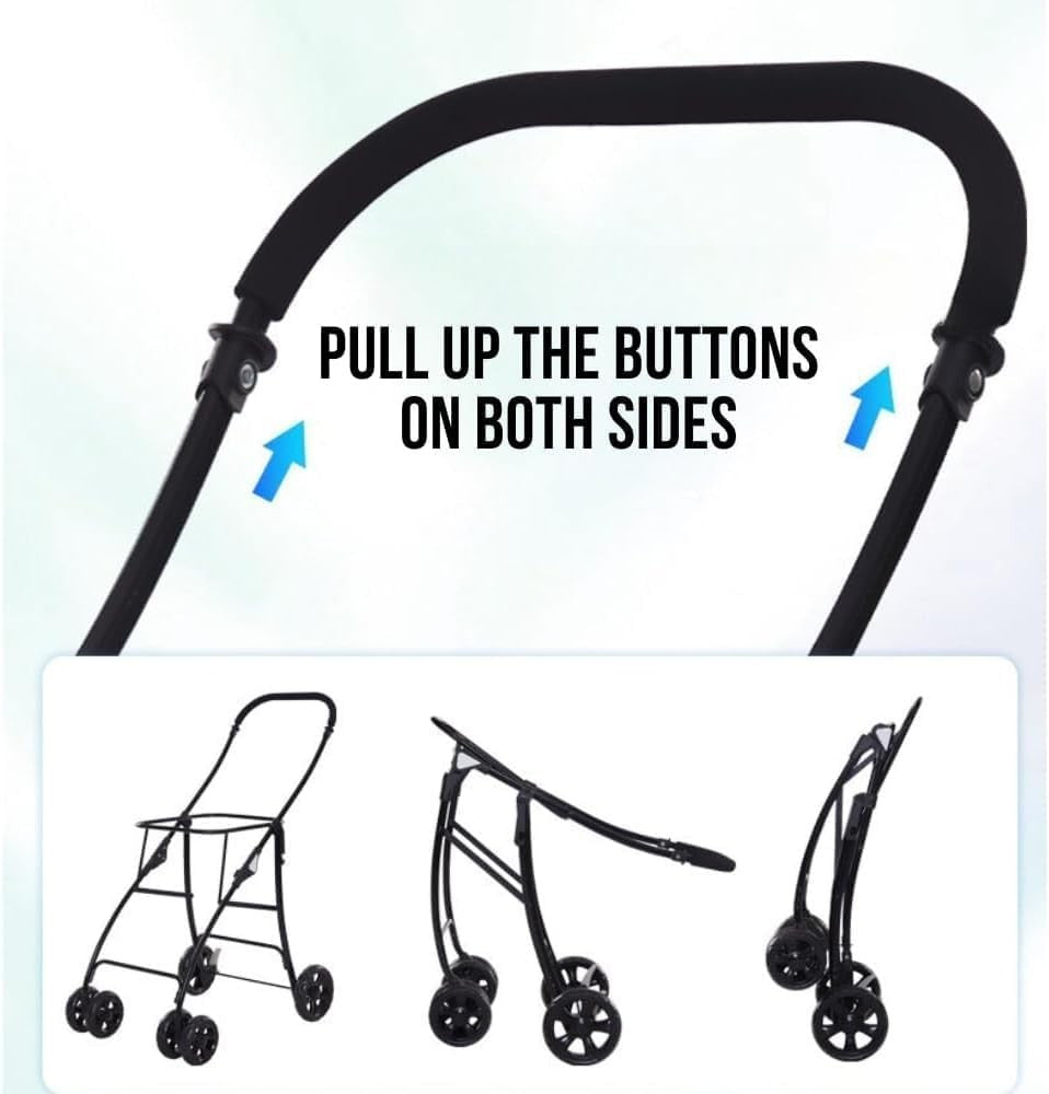 Double Pet Stroller for Dogs Cats Foldable 360° Wheels Waterproof Pram