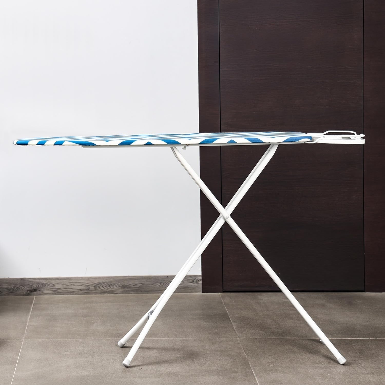 Adjustable Folding Ironing Board with Iron Rest Lightweight Compact Blue