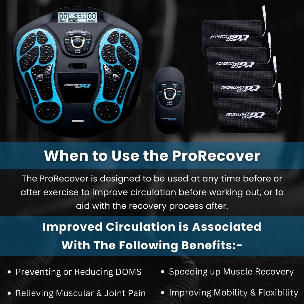 Foot Massager EMS TENS Circulation Booster Pain Relief Legs Recovery