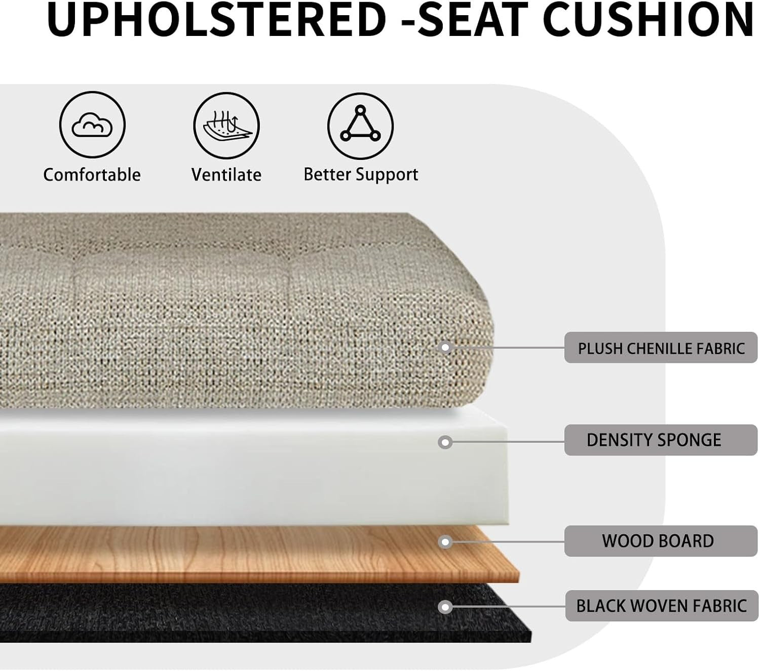 Modern Plush Chenille Armchair Dining Chair Soft Padded Seat Metal Legs