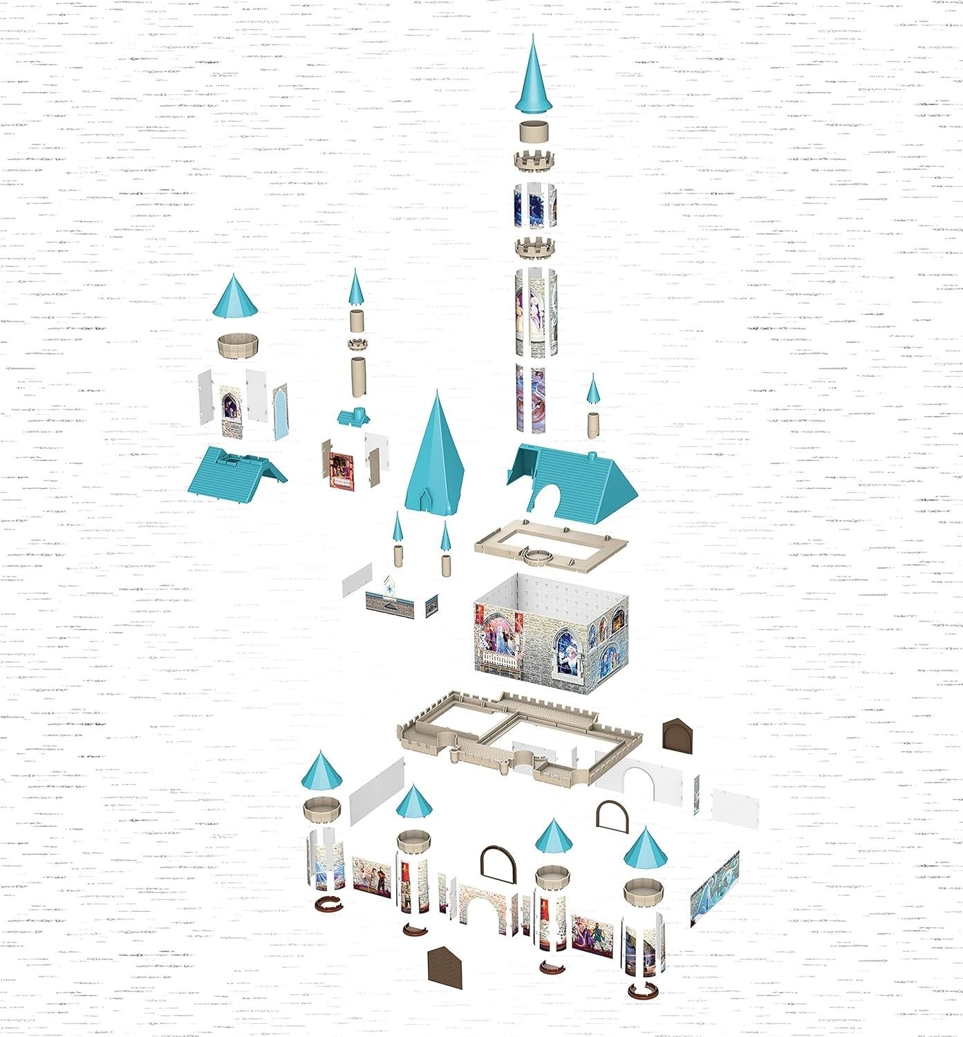 3D Ice Castle Puzzle 216 Piece Fantasy Palace Model Kit No Glue