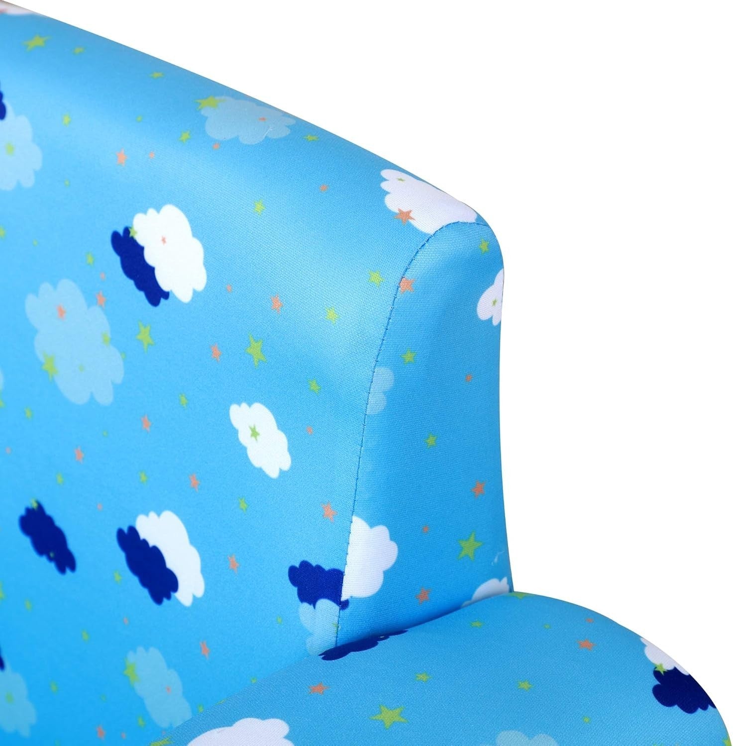 Toddler Armchair with Footrest Kids Sofa Chair Blue Cloud Star Design 18-36M