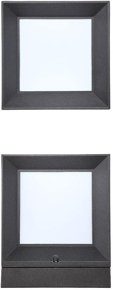 Outdoor Square Pillar Light Modern Black Aluminum Post Lantern Waterproof