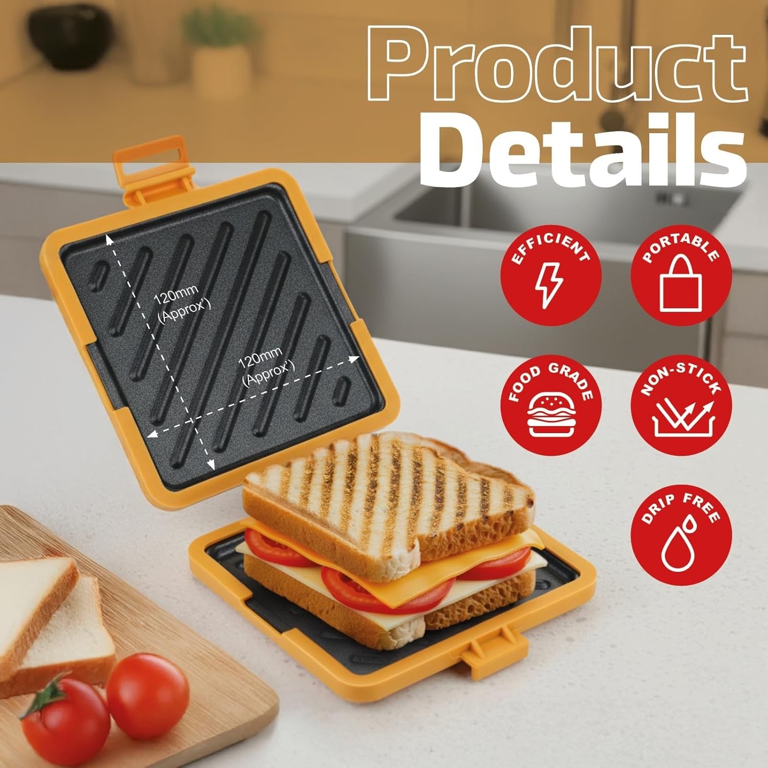 Microwave Toastie Maker Non Stick Sandwich Grill