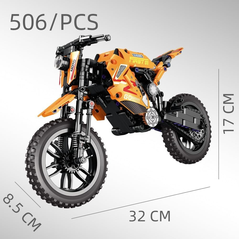 506 PCS Motorcycle Building Blocks Toy Kit - Realistic, Educational  Gift