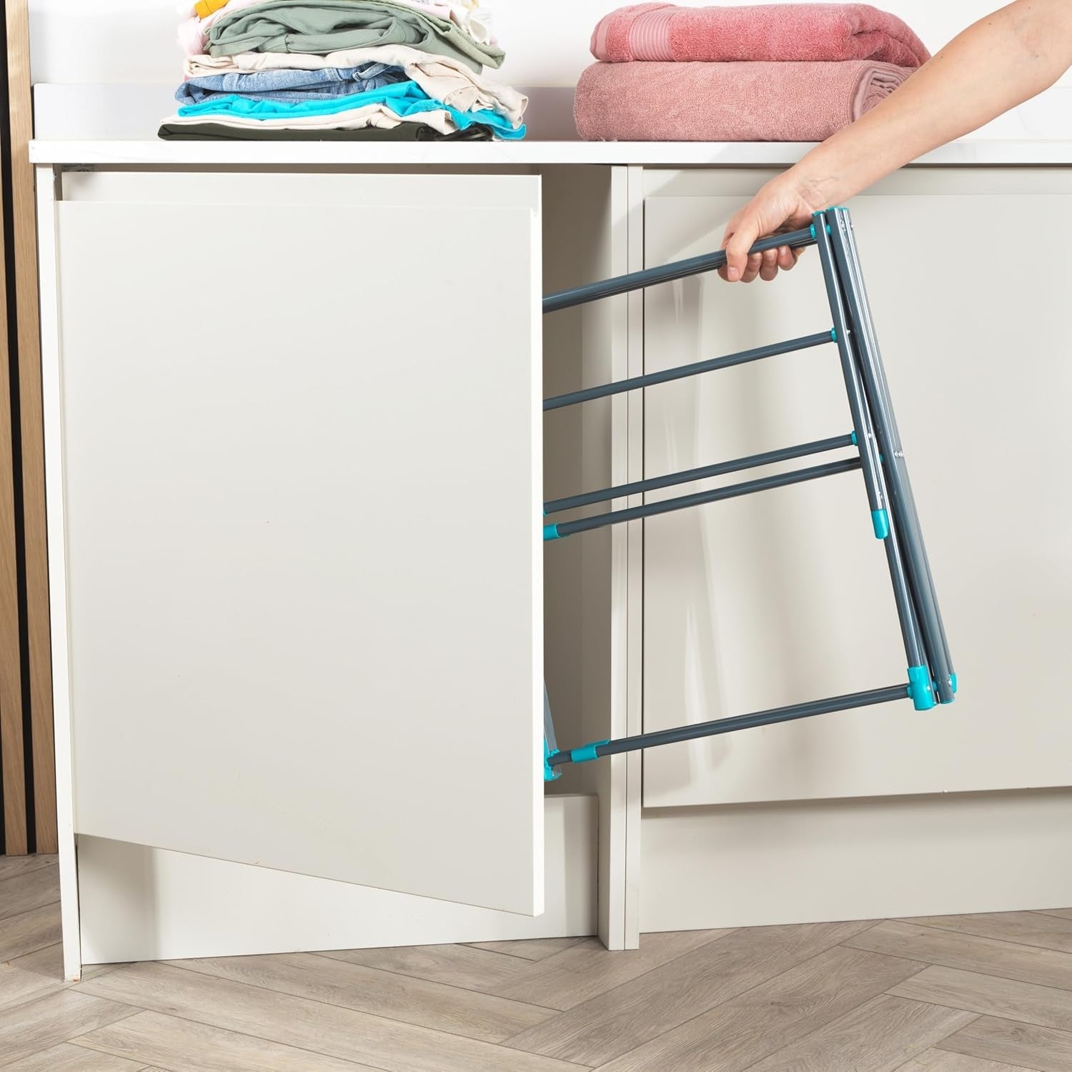Expandable Clothes Airer 3 Tier Folding Drying Rack Indoor Space Saving
