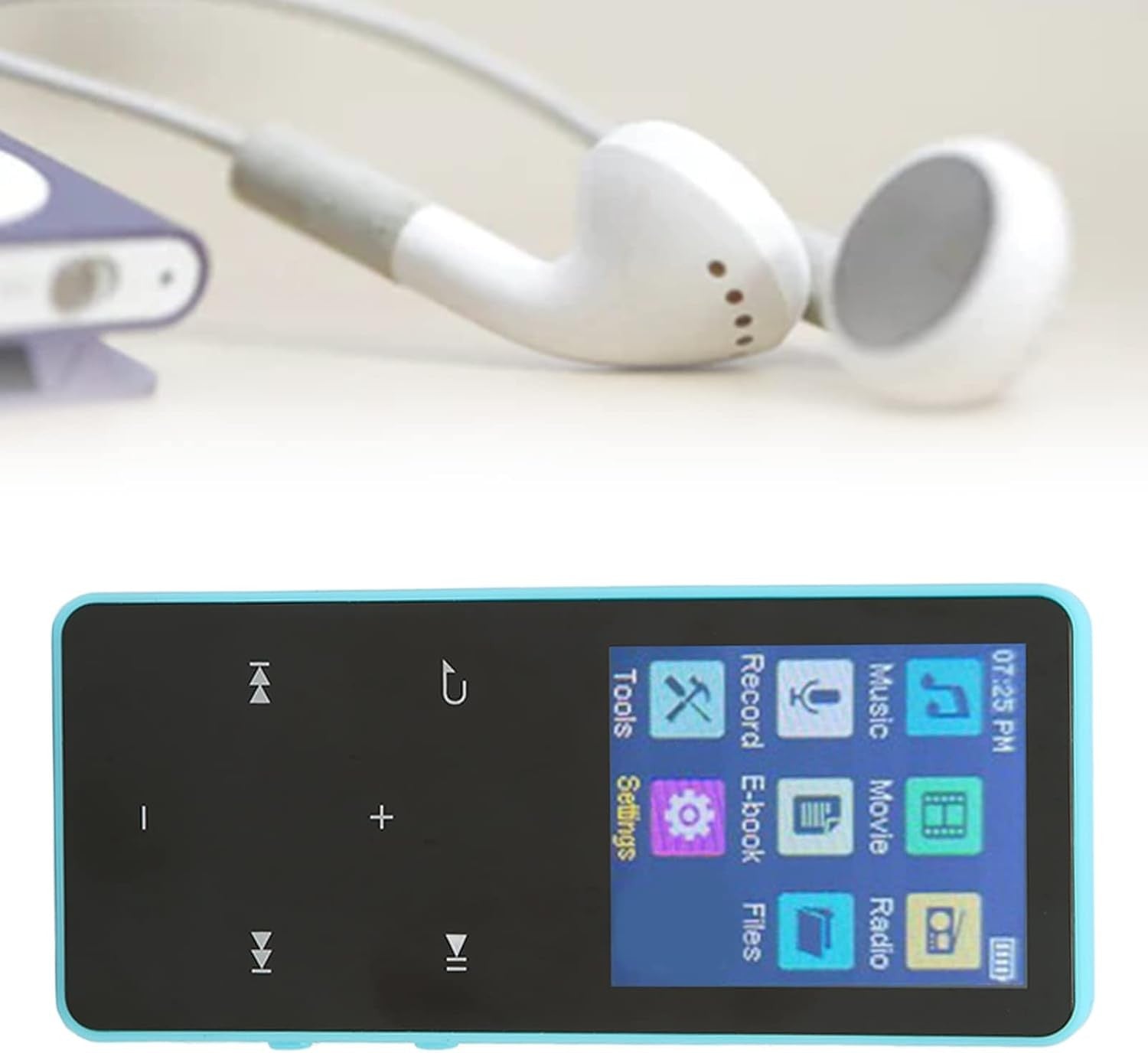 Bluetooth 5.0 MP3 MP4 Player 1.8" Touch 8GB HiFi Blue