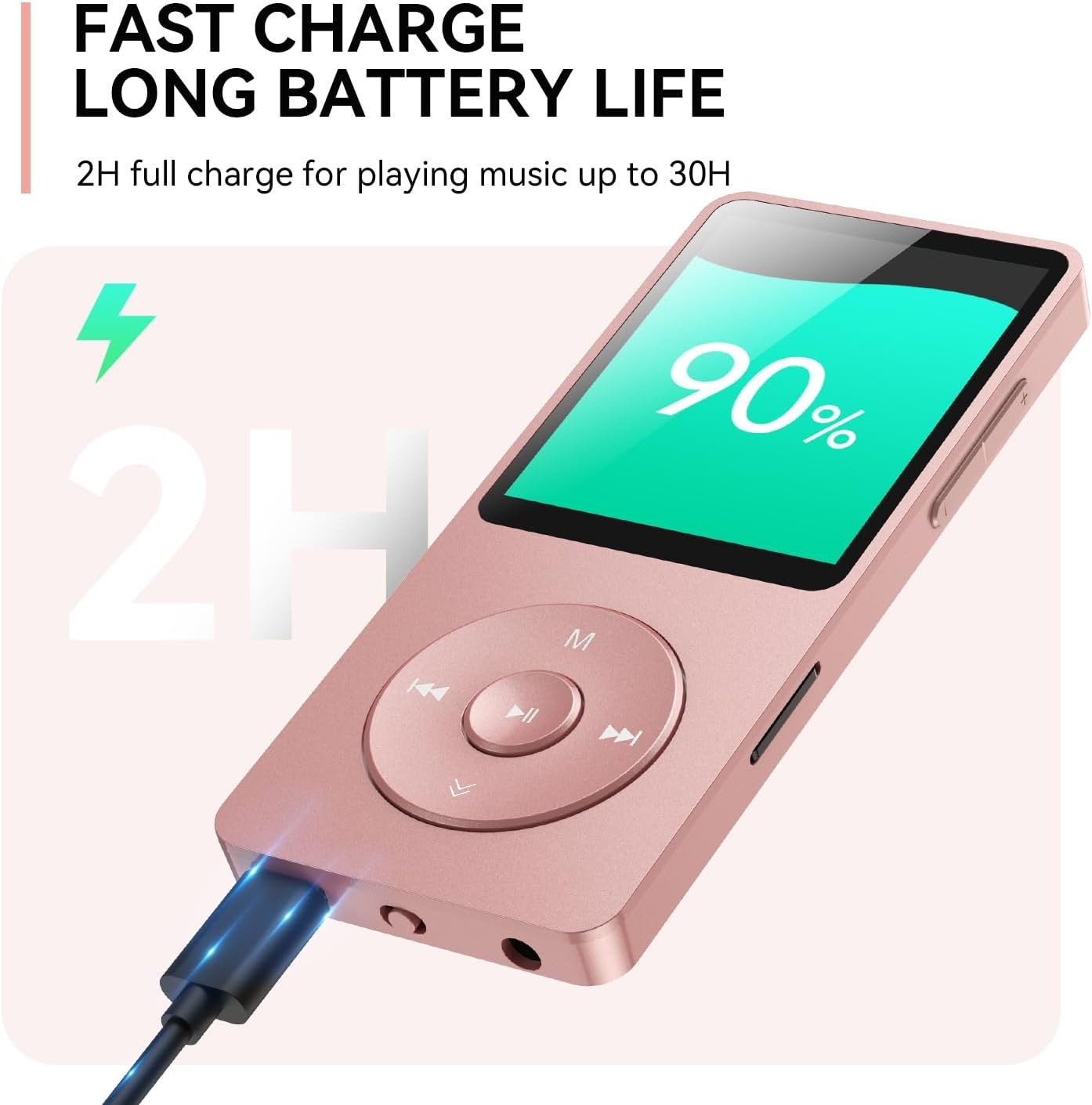 32GB MP3 Player Bluetooth 5.3 FM Radio Speaker 1.8"