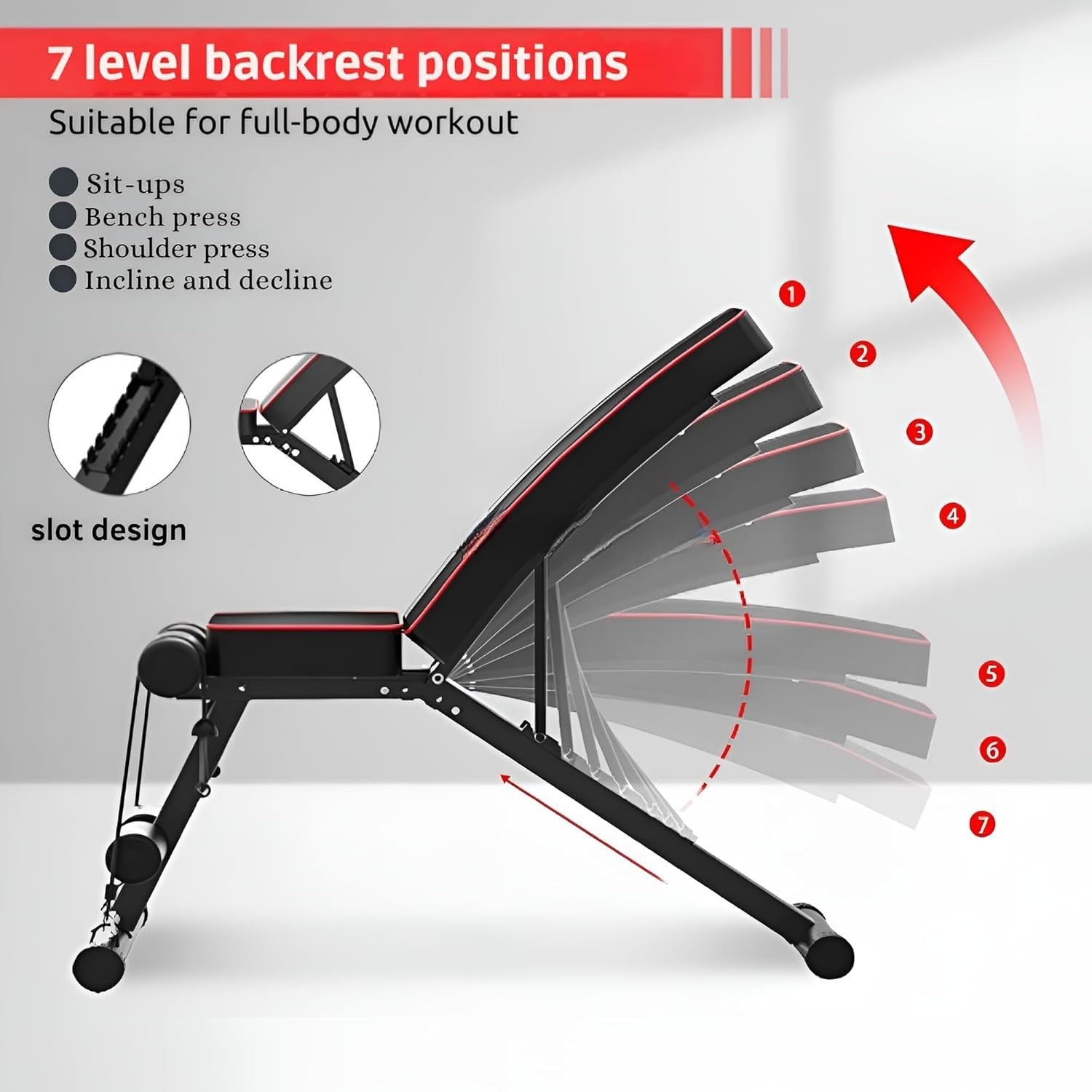Heavy Duty Home Workout Bench 300kg Multi-Position Strength Trainer