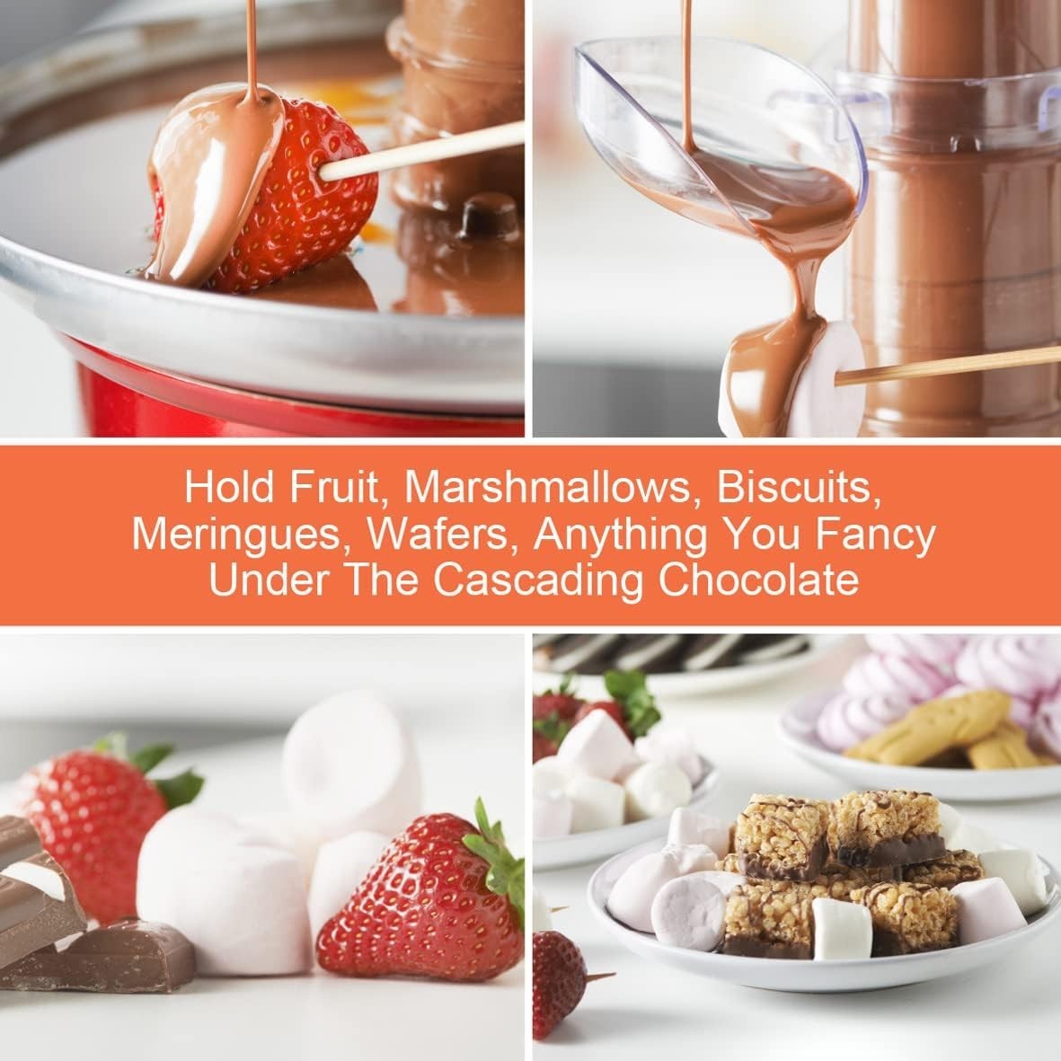 Premium Chocolate Fountain Cascade Party Centrepiece 1KG Red
