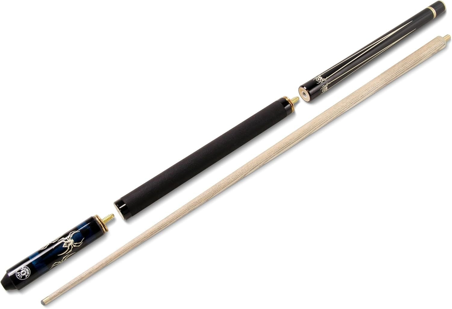 57in Adjustable Pool Cue 8mm Tip Ash Shaft 4pc Shorten to 45in