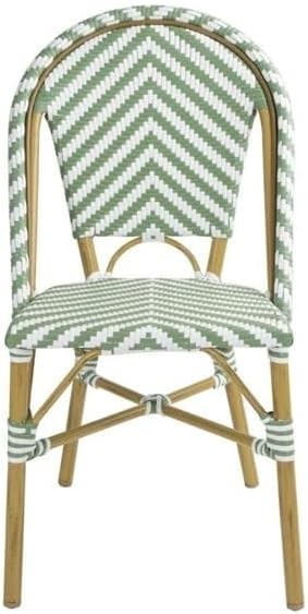 Parisian Rattan Bistro Chairs Set of 2 Stackable Indoor Outdoor