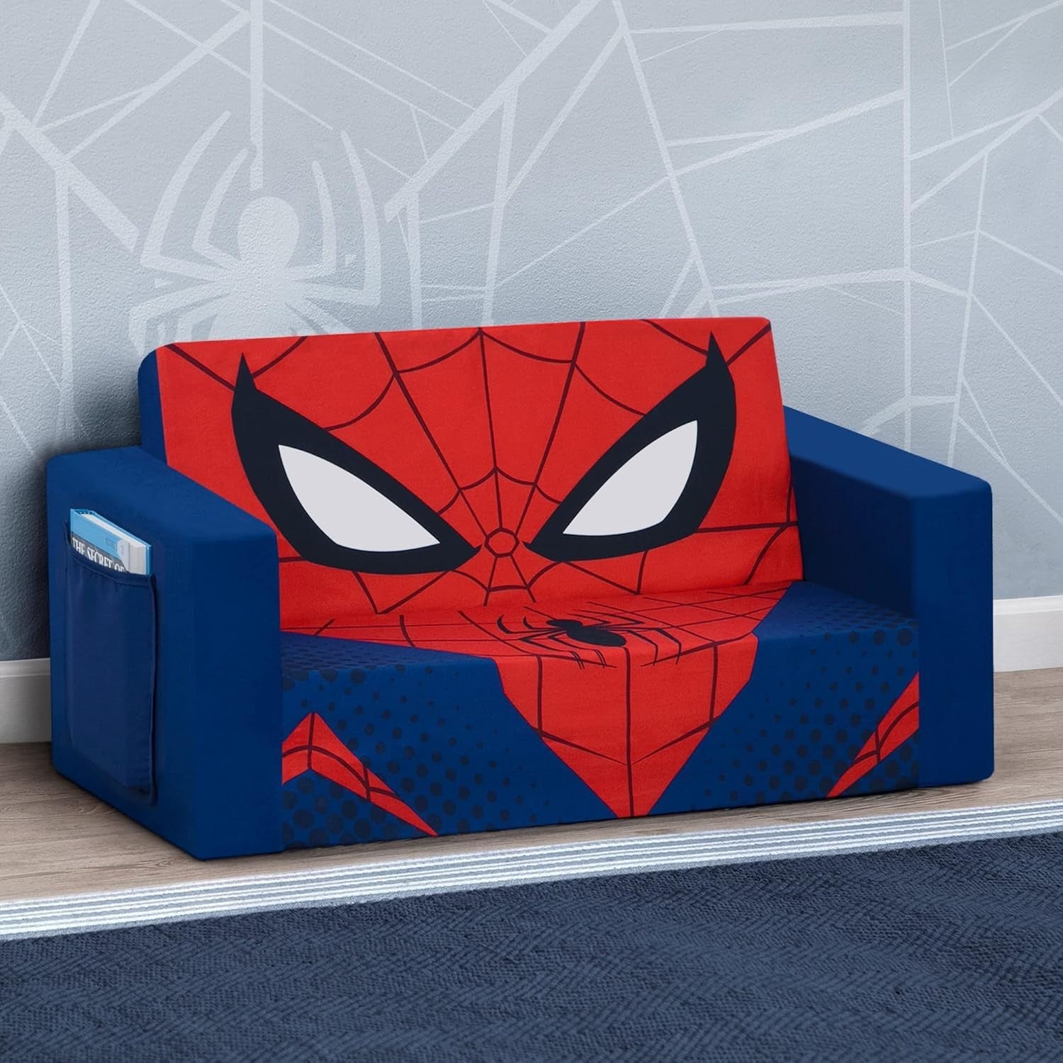 Kids Flip Out Sofa Bed 2 in 1 Convertible Chair Lounger with Storage Pocket