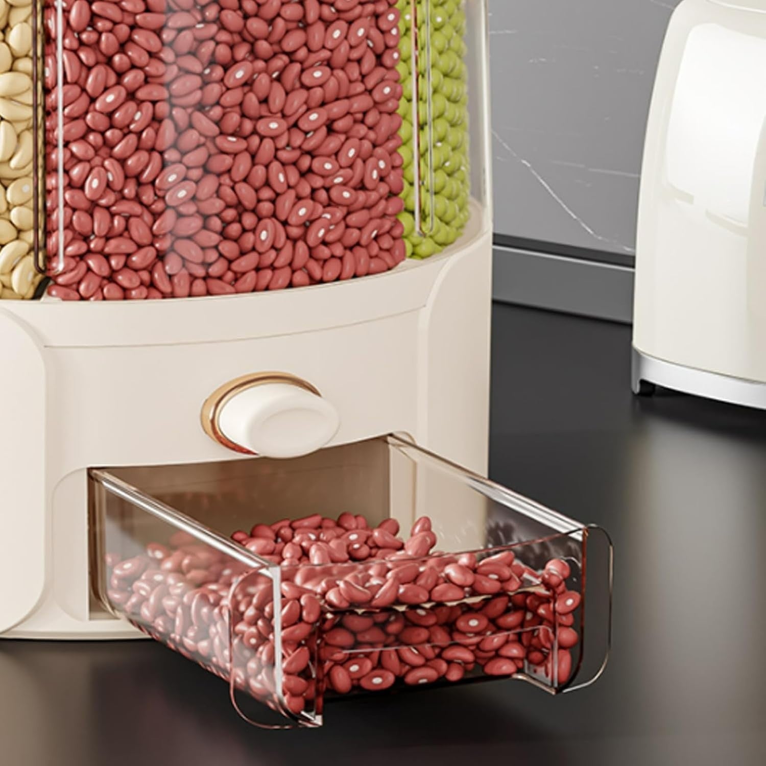 Rotating Rice Dispenser Airtight Food Grade Grain Storage Bin