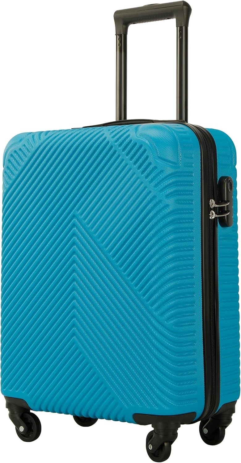 3PC Hard Shell Luggage Set 20 24 28 Inch Spinner Wheels Lock Electric Blue