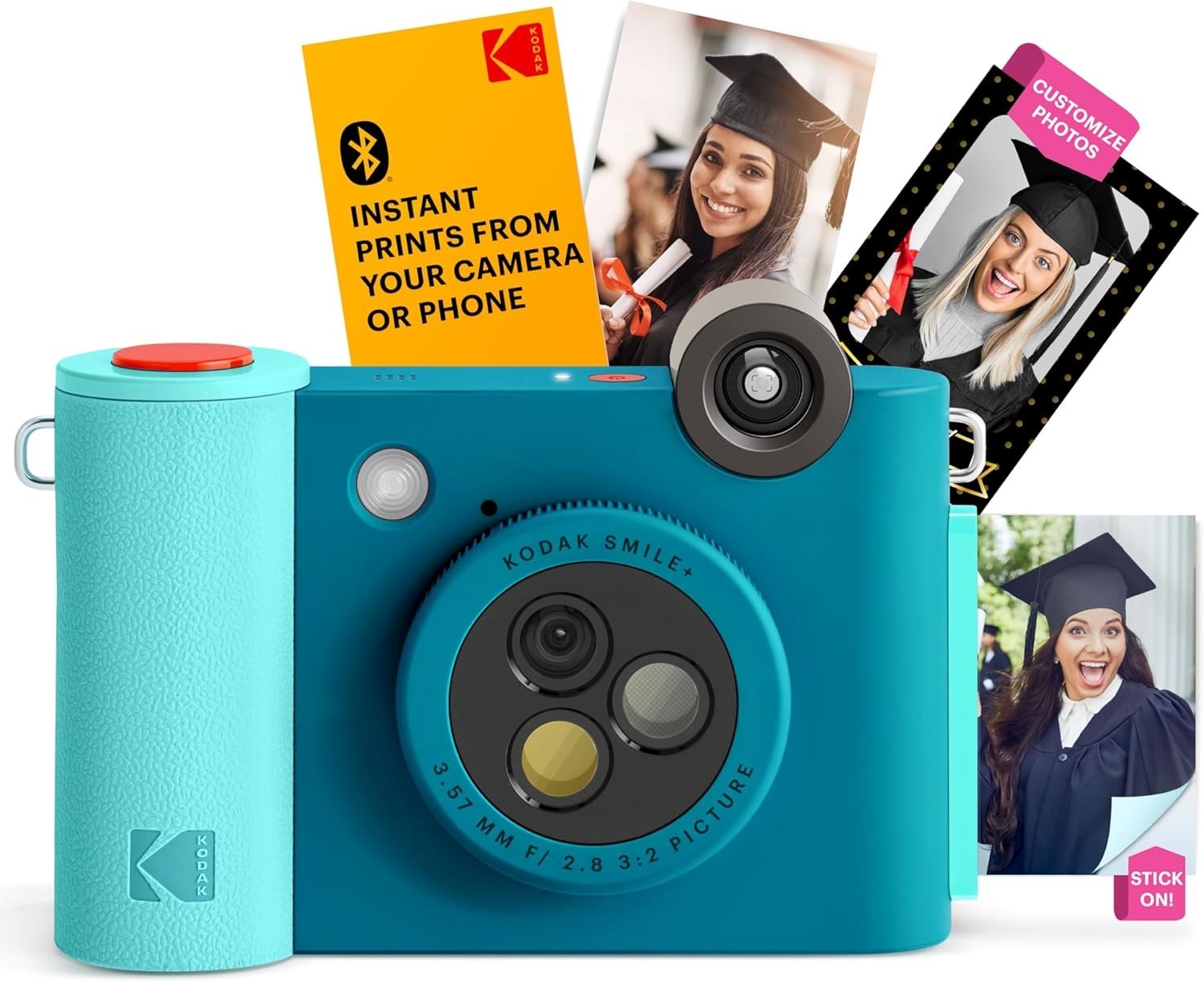 2-in-1 Digital Instant Camera Bluetooth Photo Printer 10MP Blue
