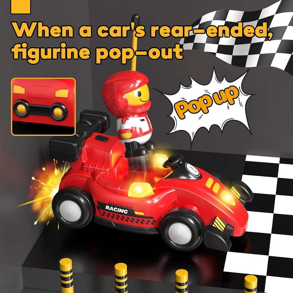 Castle RC Race Car Toy Pop-Up Remote Control Car Lights Music Gift Boys 1–3