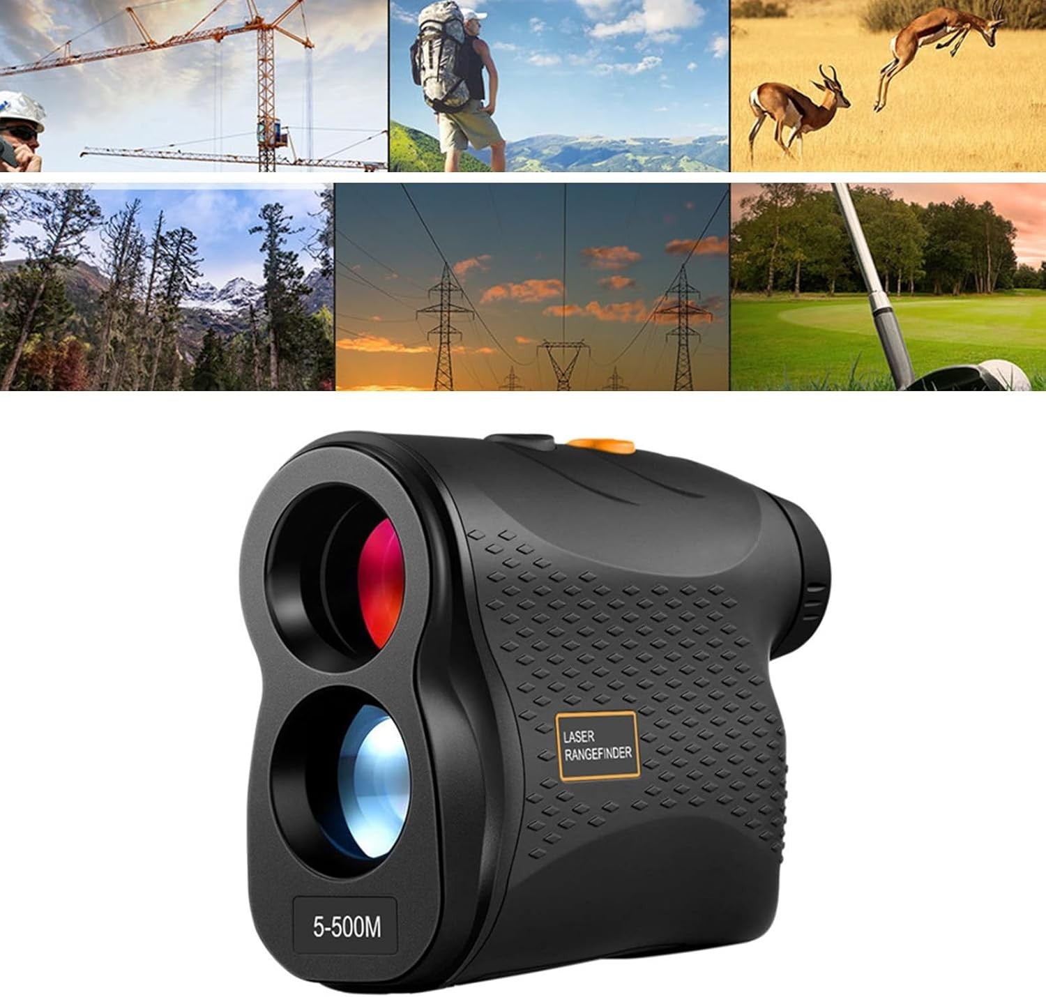 Golf Rangefinder 500M Slope 6X Magnification 4 Modes Battery Powered