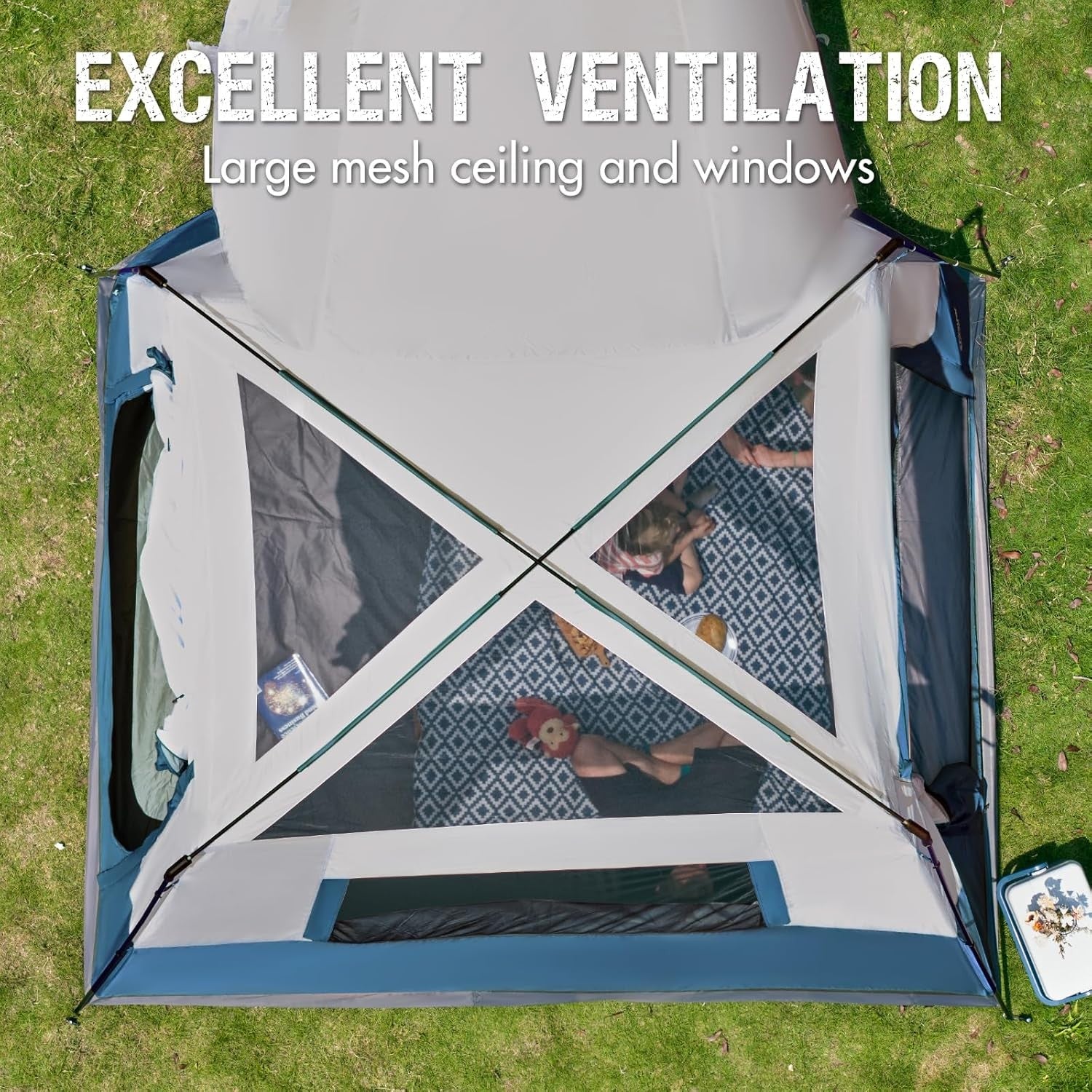 5 Man SUV Car Tent 3000mm Waterproof Family Camping w/ Porch