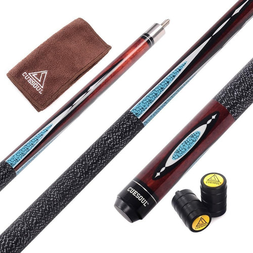 58” Adjustable Weight Pool Cue Maple Shaft 11.5mm Tip Linen Grip 19oz