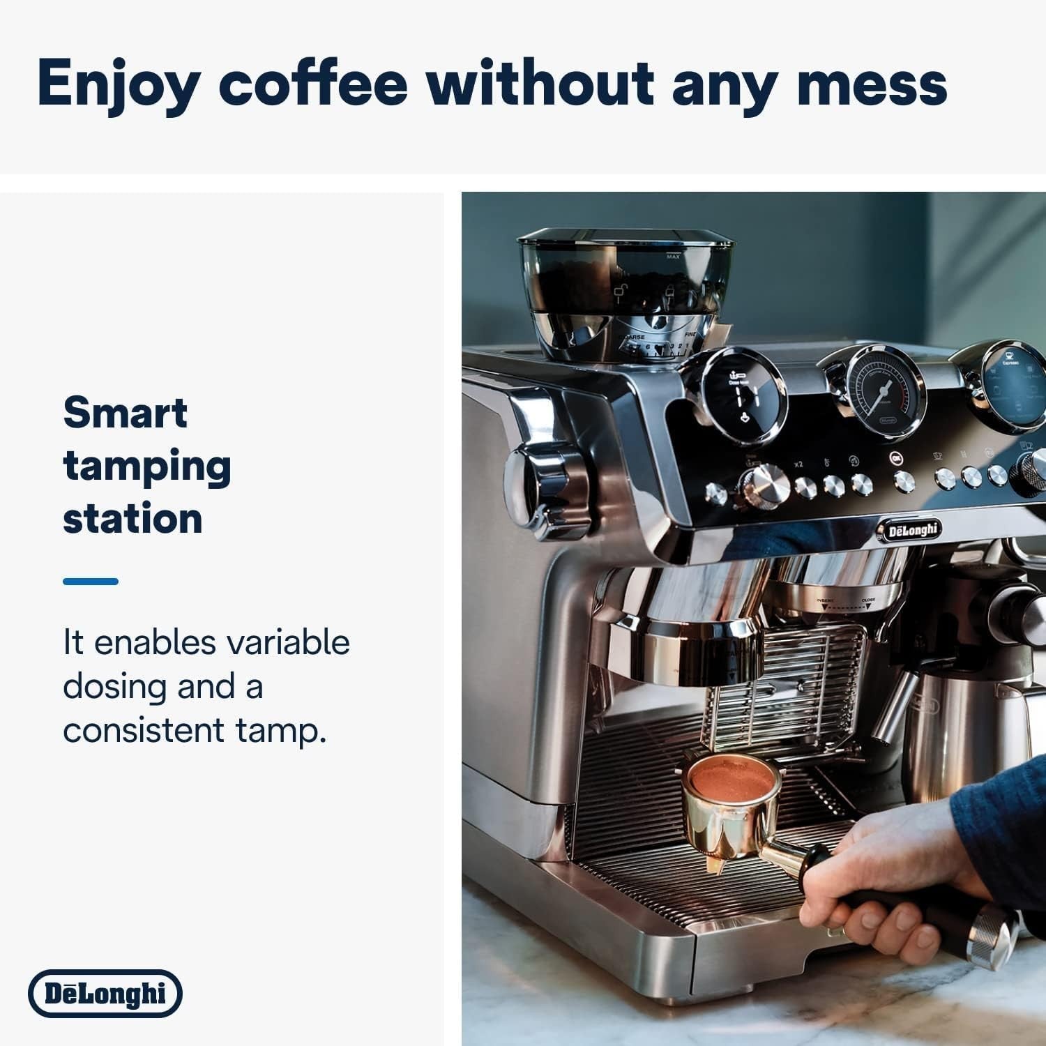 High-End Espresso Machine w/ Grinder, Cold Brew, Smart Tamping & Milk Frother