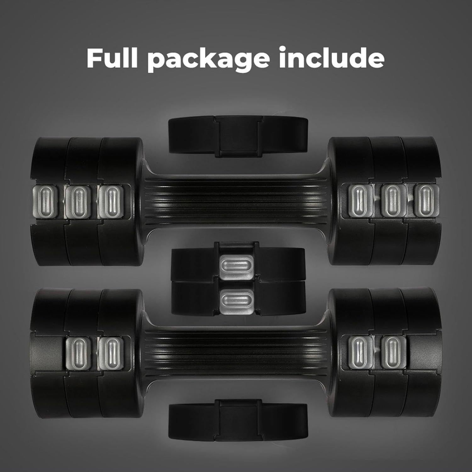 5kg Quick Adjust Dumbbells Pair Non Slip Hand Weights Home Workout