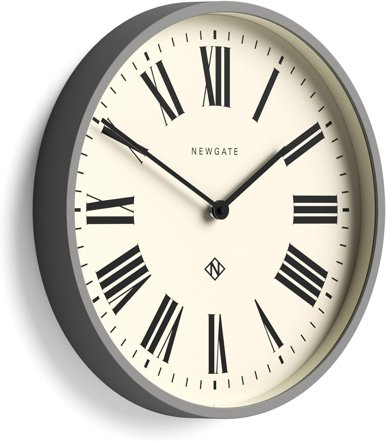 Italian Round Wall Clock 37cm | Large Roman Numerals | Modern Kitchen Decor