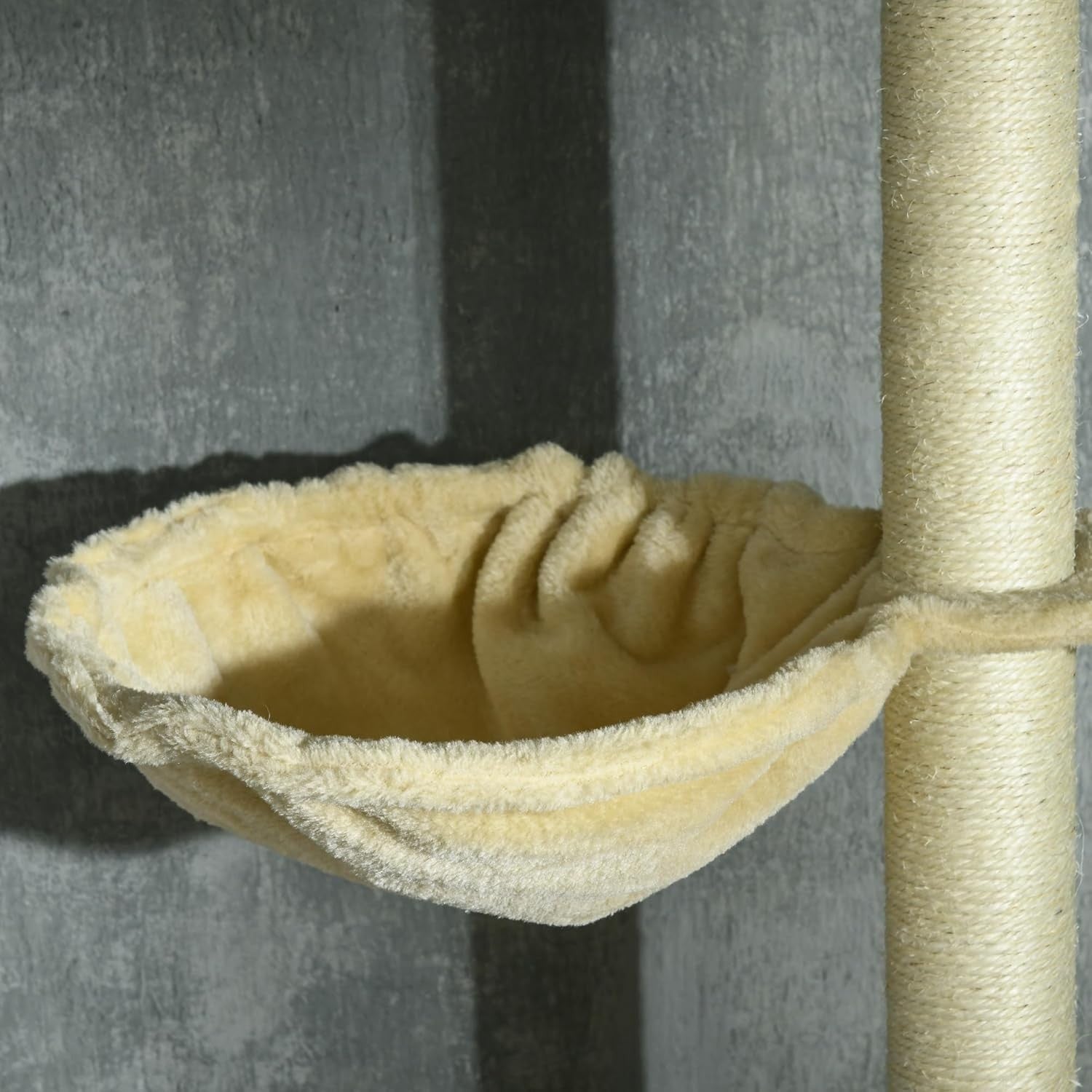 Floor to Ceiling Cat Tree 6 Tier Tower Adjustable Height Scratch Post Hammock