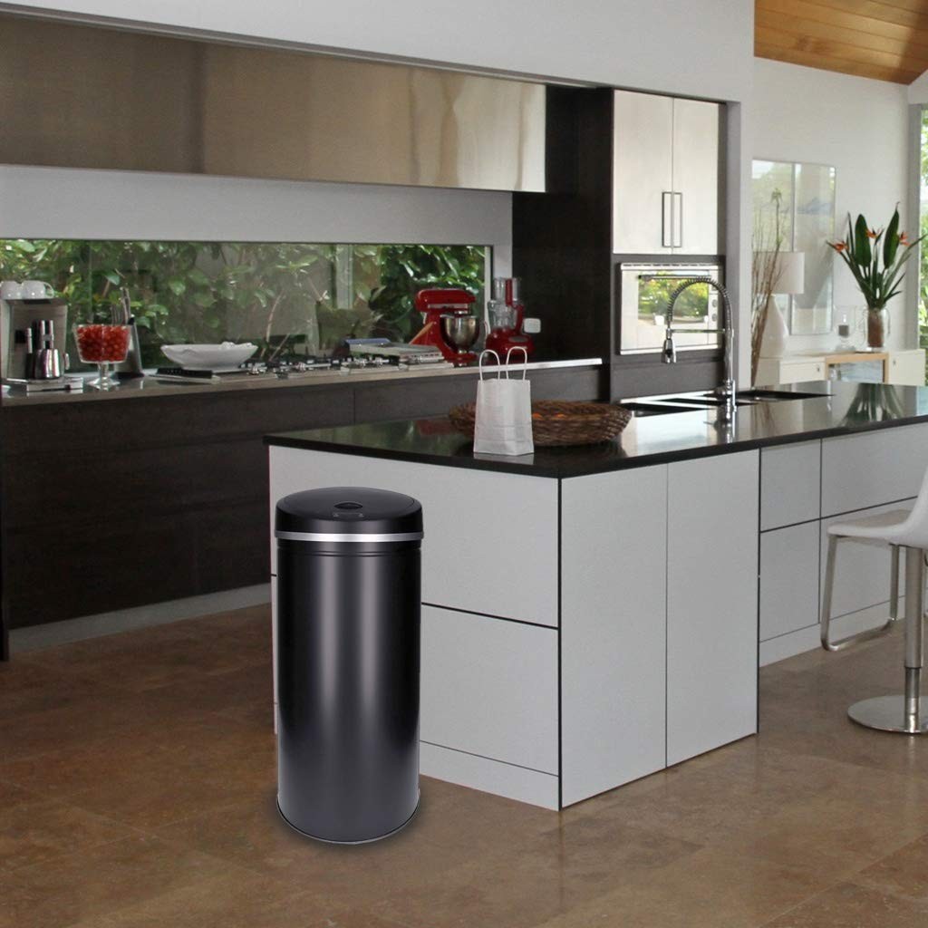 40L Automatic Sensor Kitchen Bin Touchless Soft Close Black
